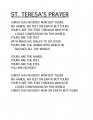 St Theresa's Prayer